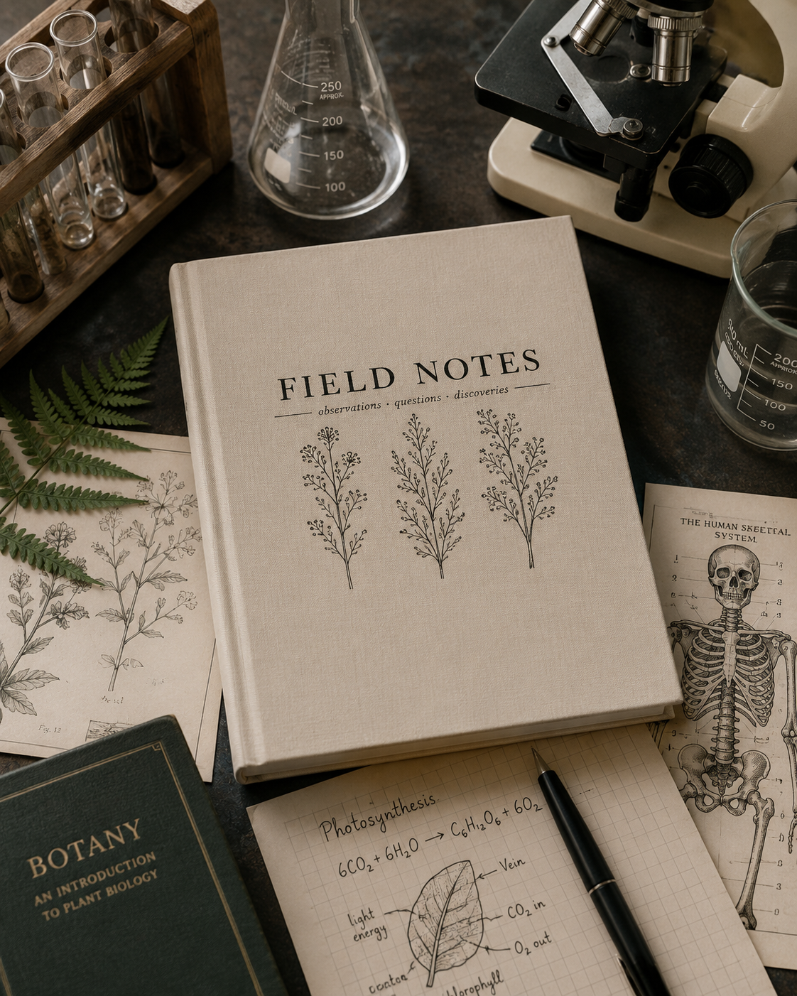 Field Notes hardcover journal | botanical sketch notebook, matte cover