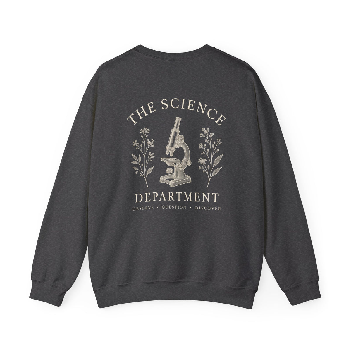 Science Department Microscope Sweatshirt | Vintage Botanical Logo