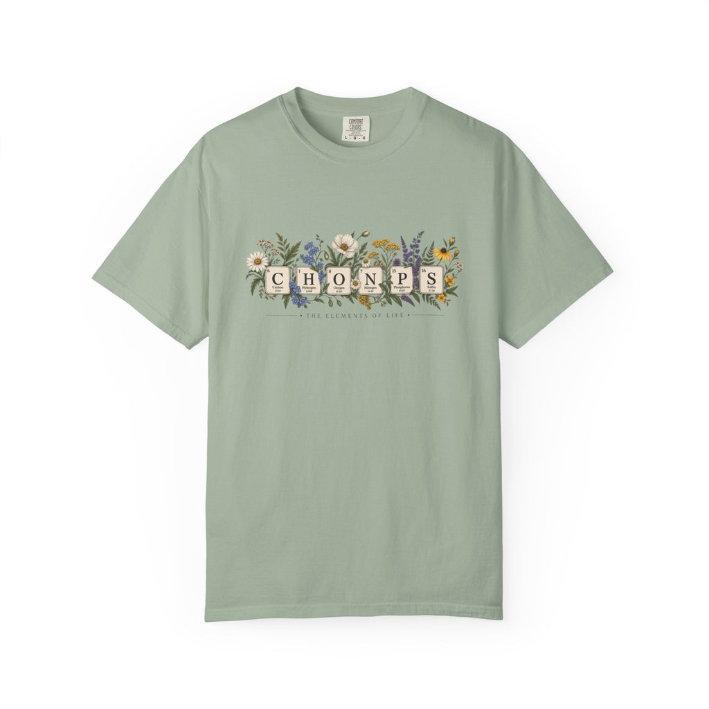 CHONPS Elements of Life Shirt, Biology Teacher Shirt, Science Teacher Gift, Botanical Periodic Table Tee